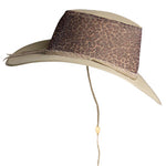 Animal Print Canvas & Mesh Hat